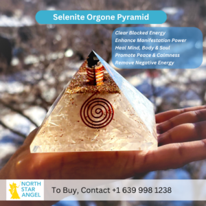 Selenite Orgone Pyramid